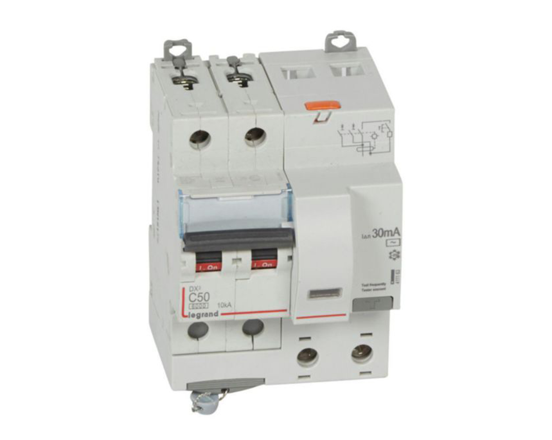 დიფერენციალური რელე ავტომატი LEGRAND DX³ RCBO 50A 2P AC tipi 30mA