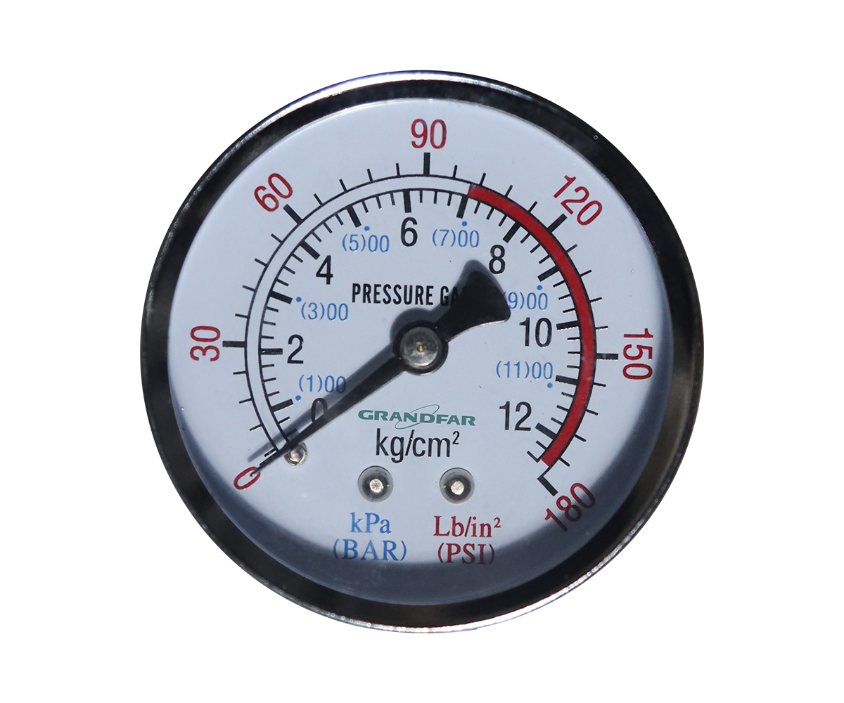 მანომეტრი 63 მმ 0-10/0-6 ბარი აქსიალური PG-SS63A GRANDFAR