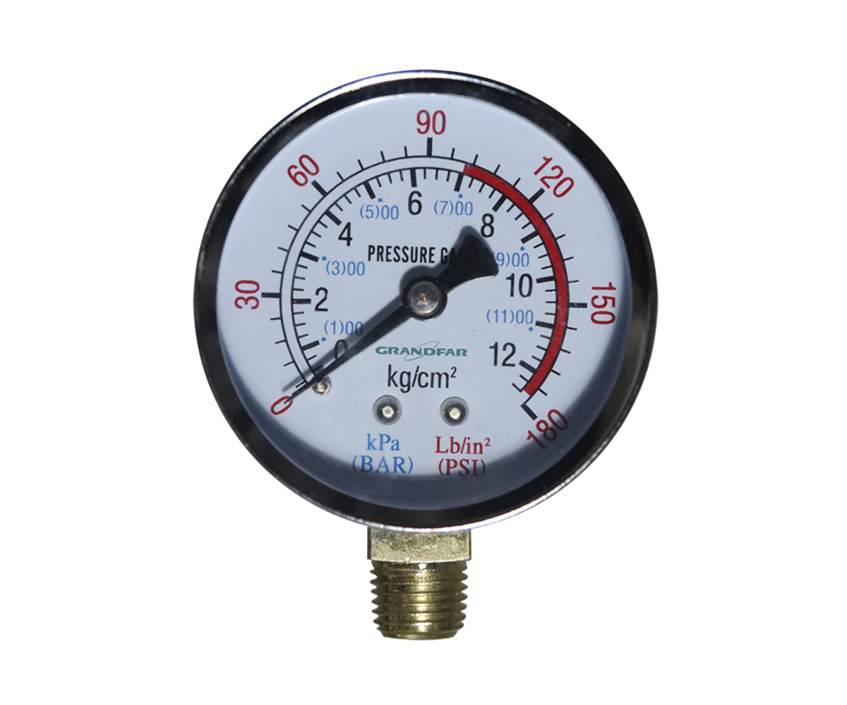 მანომეტრი 63 მმ 0-10/0-6 ბარი რადიალური PG-SS63R GRANDFAR