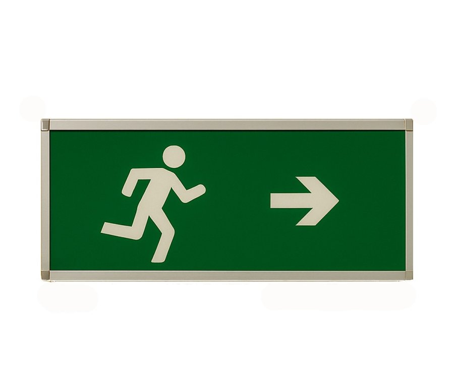 ავარიული გასასვლელის სანათი EXIT გასვლა მარჯვნივ
